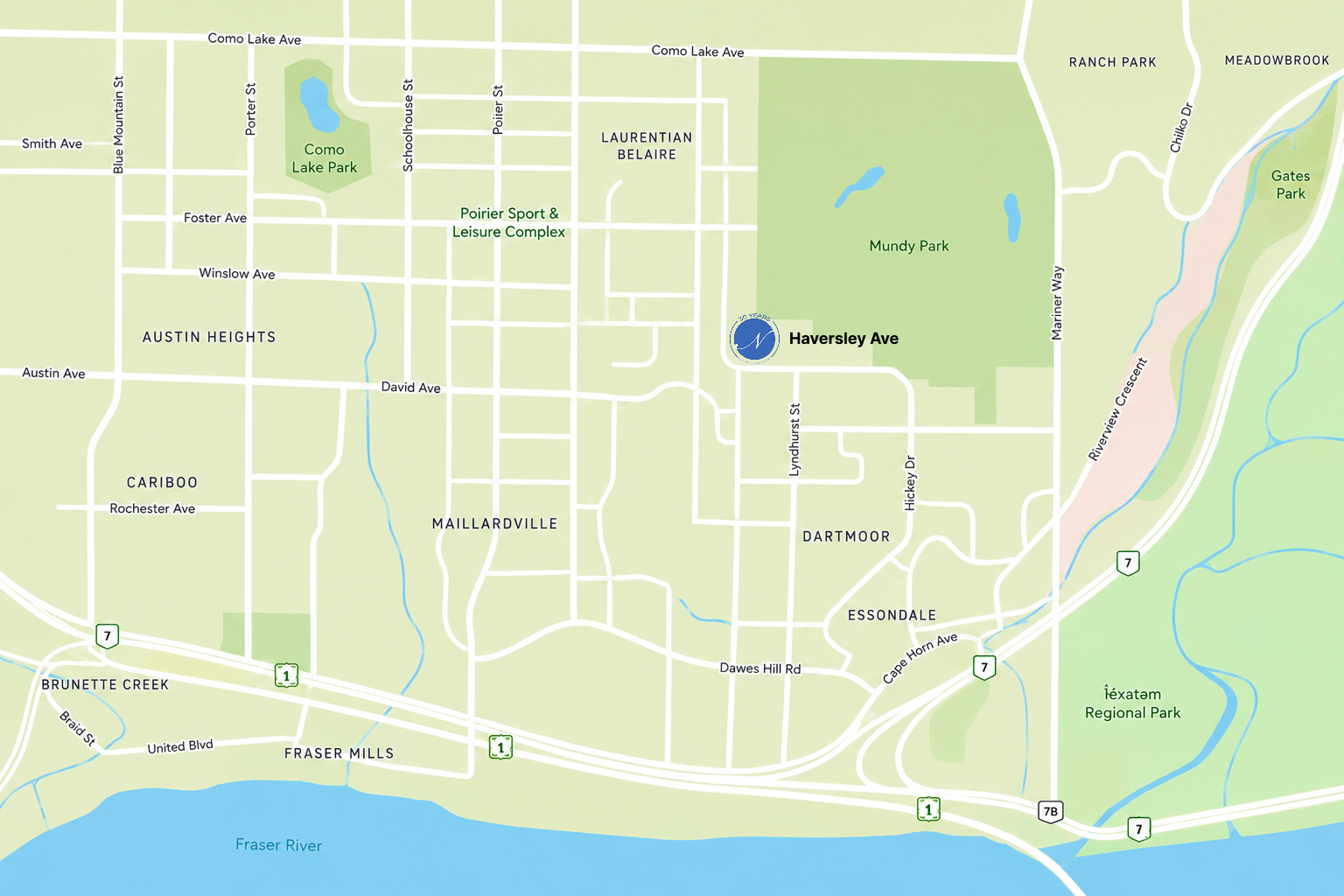 Haversley Luxury Duplex location in Coquitlam
