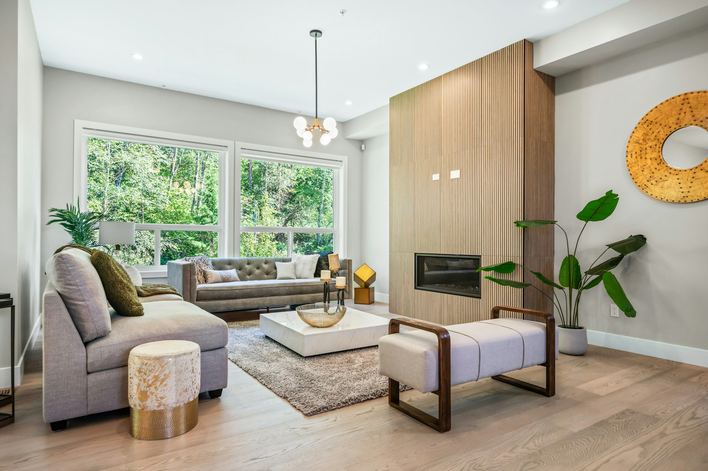 Luxury townhouse exterior with modern architecture